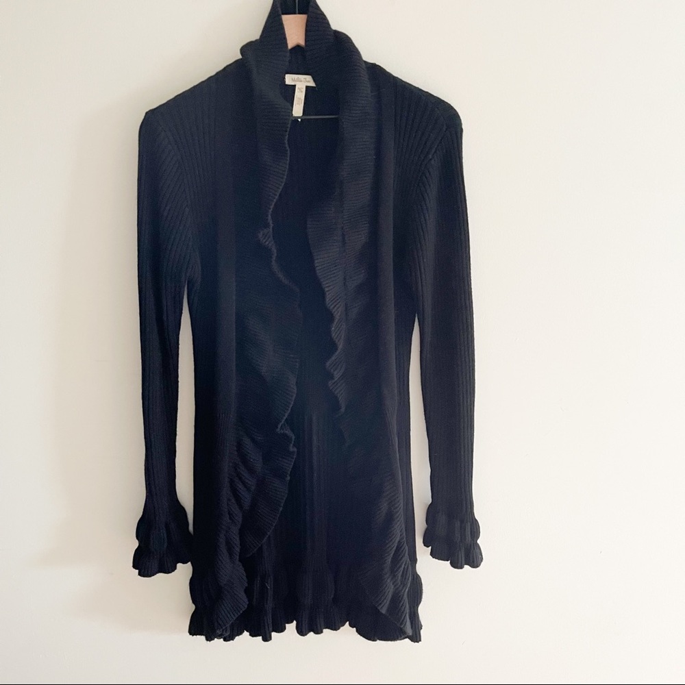 Matilda Jane Open Ruffled Jax Cardigan | Black